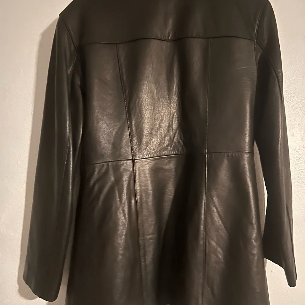 Luis Aviar Black Leather Jacket for Women - Picture 2 of 6